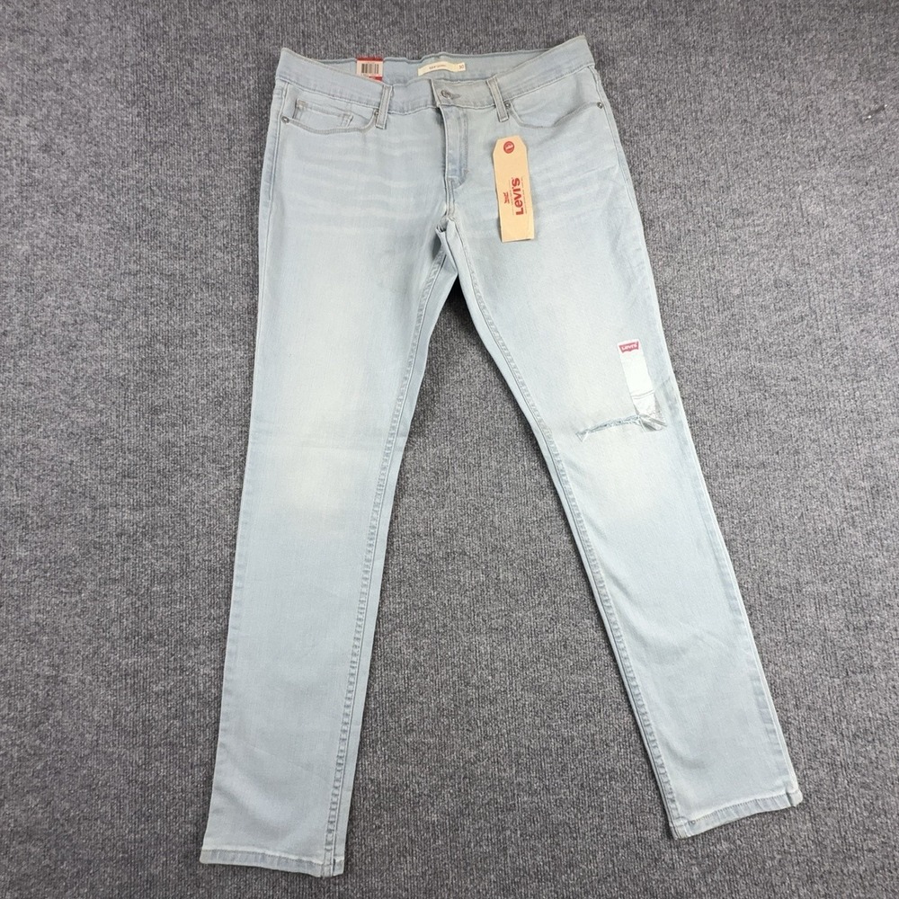 Levi's 524 Skinny Jeans Womens 30 Light Wash Blue Low Rise Stretch Denim Pants